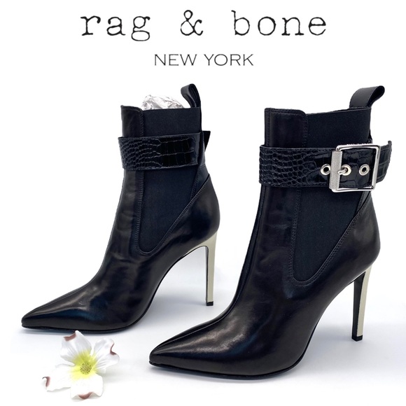 NIB Rag & Bone Wren Stiletto Leather Ankle Boot, 36.5/6.5 - Picture 6 of 15